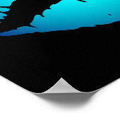 Blauwe Lippenstift Poster (Hoek)