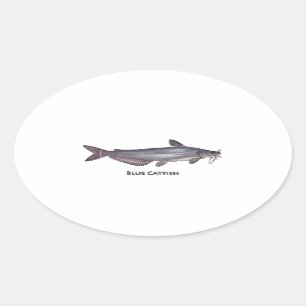 Blauwe Logo Ovale Sticker