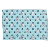 Blauwe Lotus Buddha-Kussenslopen, standaardformaat Kussensloop (Voorkant-Links)