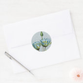 Blauwe Lotus Floral Sticker Envelope Seal (Envelop)