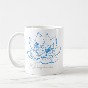 Blauwe Lotus Flower-Mok Koffiemok