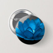 Blauwe Lotus Flower Ronde Button 5,7 Cm (Voorkant /achterkant)