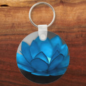 Blauwe Lotus Flower Sleutelhanger (Voorkant)