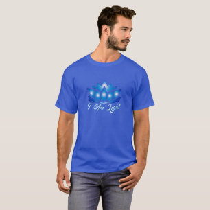 Blauwe Lotus Ik Ben Licht - Achterkant: Ik Ben Zo T-shirt