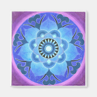 Blauwe Lotus magneet