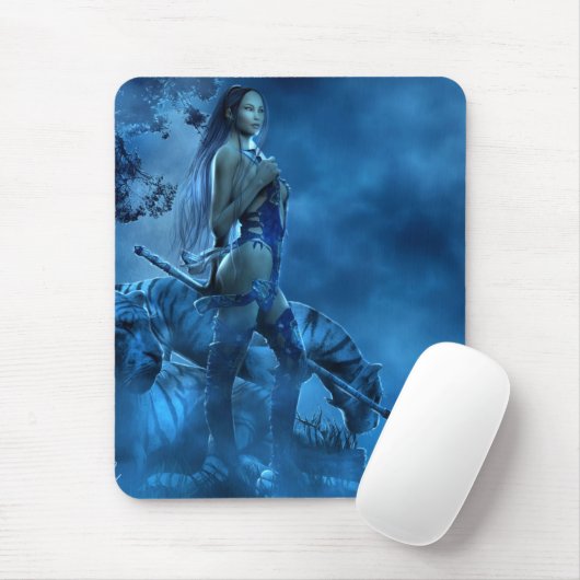 Blauwe Lotus Muismat (Met muis)