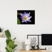 Blauwe lotus poster (Thuiskantoor)