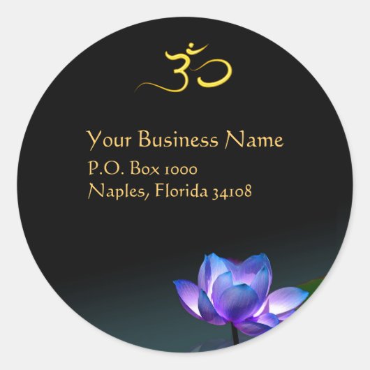 Blauwe lotus stickers (Voorkant)