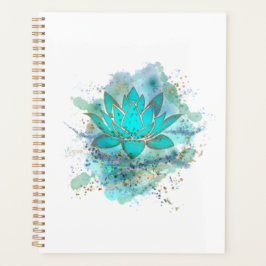 Blauwe lotusbloem planner