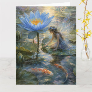 Blauwe Lotusfee Kaart