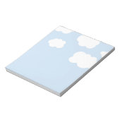 Blauwe Lucht, Donzige Witte Wolken, Notitieblok (Gedraaid)