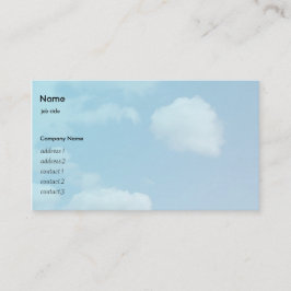 blauwe lucht en witte wolken visitekaartje