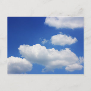 Blauwe lucht en wolken briefkaart