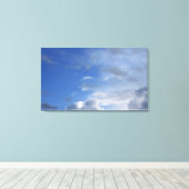 Blauwe lucht en wolken canvas afdruk (Insitu (Houten vloer))