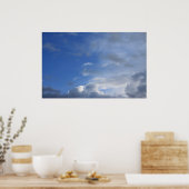 Blauwe lucht en wolken poster (Keuken)