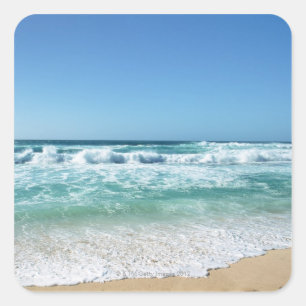 Blauwe lucht en zee 18 vierkante sticker