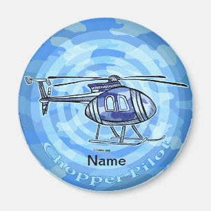 Blauwe Lucht Helikopter magneet