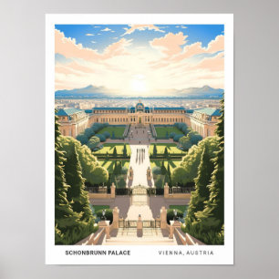 Blauwe lucht in Schonbrunn Palace Wenen Oostenrijk Poster