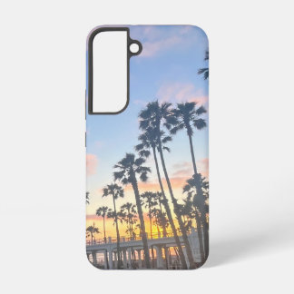 Blauwe lucht met roze wolken aan de oceaan in Cali Samsung Galaxy Hoesje