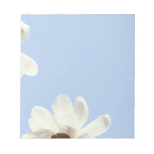 Blauwe lucht notitieblokken witte Magnolia Bloemen