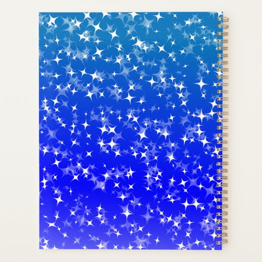 Blauwe lucht sterren Planner (Achterkant)