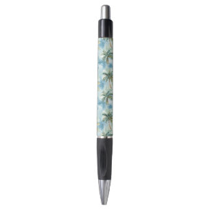 Blauwe Lucht Tropisch Eiland Palmbomen Pen