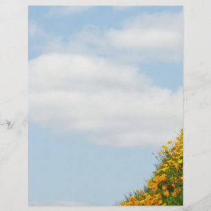 Blauwe Lucht Witte Wolken Zomer Flyers thema papie