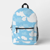 Blauwe Lucht Wolken Bedrukte Rugzak (Voorkant)