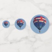 Blauwe luchtballon confetti (Achterkanten)