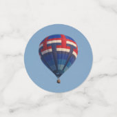 Blauwe luchtballon confetti (Kleine voorkant)