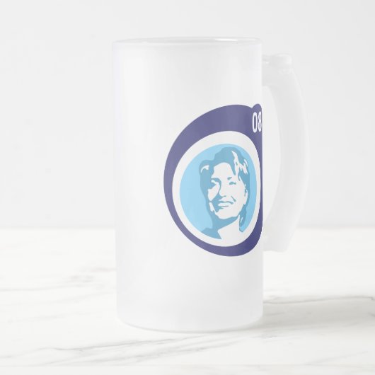 blauwe luchtbelletjes : matglas bierpul (Voorkant rechts)