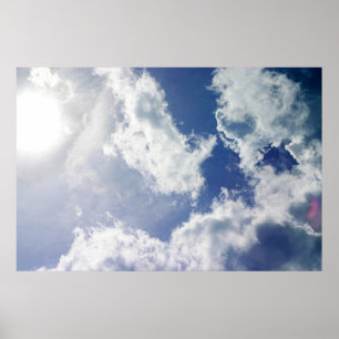 Blauwe luchten poster