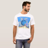 Blauwe luchten t-shirt (Voorkant volledig)