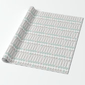 Blauwe Luier Pin Pattern Baby shower Wrapping Papi Cadeaupapier (Uitgerold)