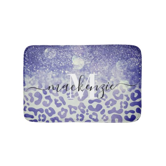 Blauwe luipaard badmat (Voorkant)