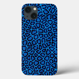 Blauwe luipaard iPhone 13 hoesje