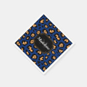 Blauwe luipaard servet (Hoek)