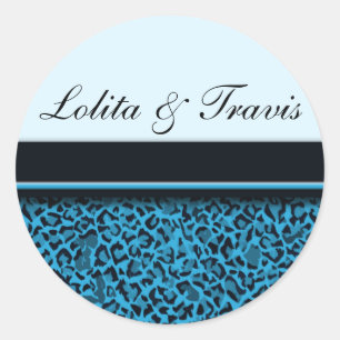 Blauwe luipaard Stickers