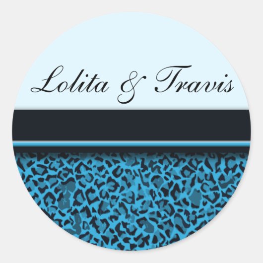 Blauwe luipaard Stickers (Voorkant)