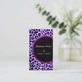 Blauwe luipaard visitekaartje (Staand voorkant)