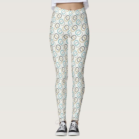 Blauwe luxe leggings (Voorkant)