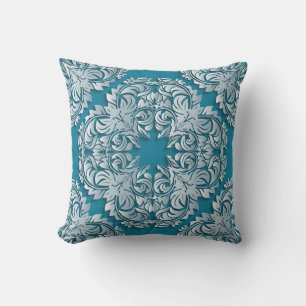 Blauwe luxe omkeerbare designer kussen