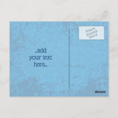 Blauwe Lyre Achtergrond Briefkaart (Achterkant)