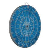 Blauwe Lyre Achtergrond Dartbord (Voorkant Links)