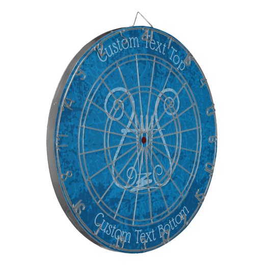 Blauwe Lyre Achtergrond Dartbord (Voorkant Links)