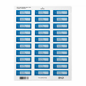 Blauwe Lyre Achtergrond Etiket (Full Sheet)