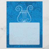 Blauwe Lyre Achtergrond Flyer (Achterkant)