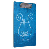 Blauwe Lyre Achtergrond Klembord (Rechts)