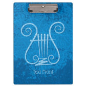 Blauwe Lyre Achtergrond Klembord (Voorkant)
