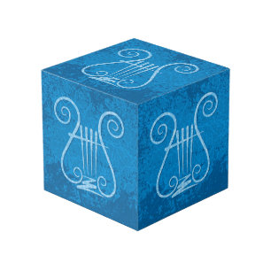 Blauwe Lyre Achtergrond Kubus